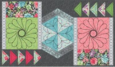 Sew Steady / Westalee Design Meadow Dance Panel Feather Focus 4pc-High Shank