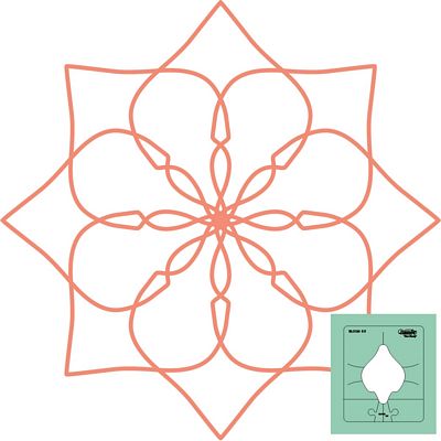 Sew Steady / Westalee Design RE 5.5in Bloom Petal Template - Low Shank 3mm