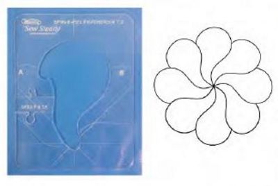 Sew Steady / Westalee Design Spin-E-Feather 4-pc Template Set - Long Arm