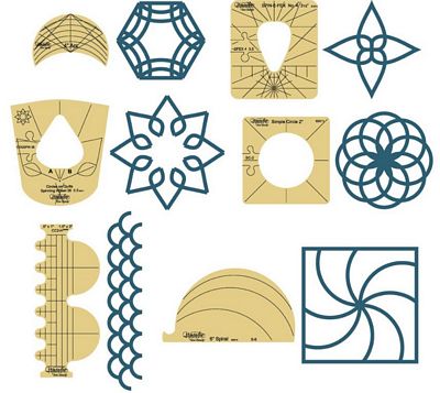 Sew Steady / Westalee Design Sampler Template Set 1 High Shank 4.5mm Template