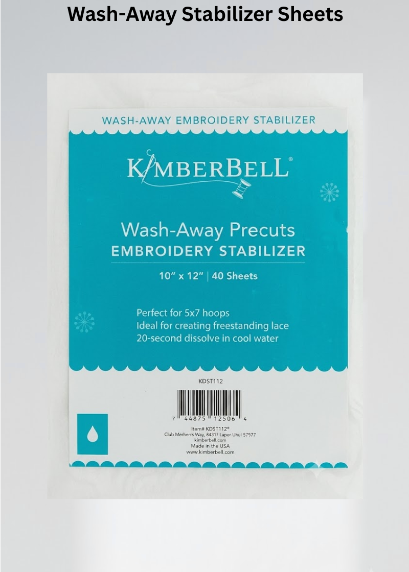 Wash-Away Stabilizer Sheets