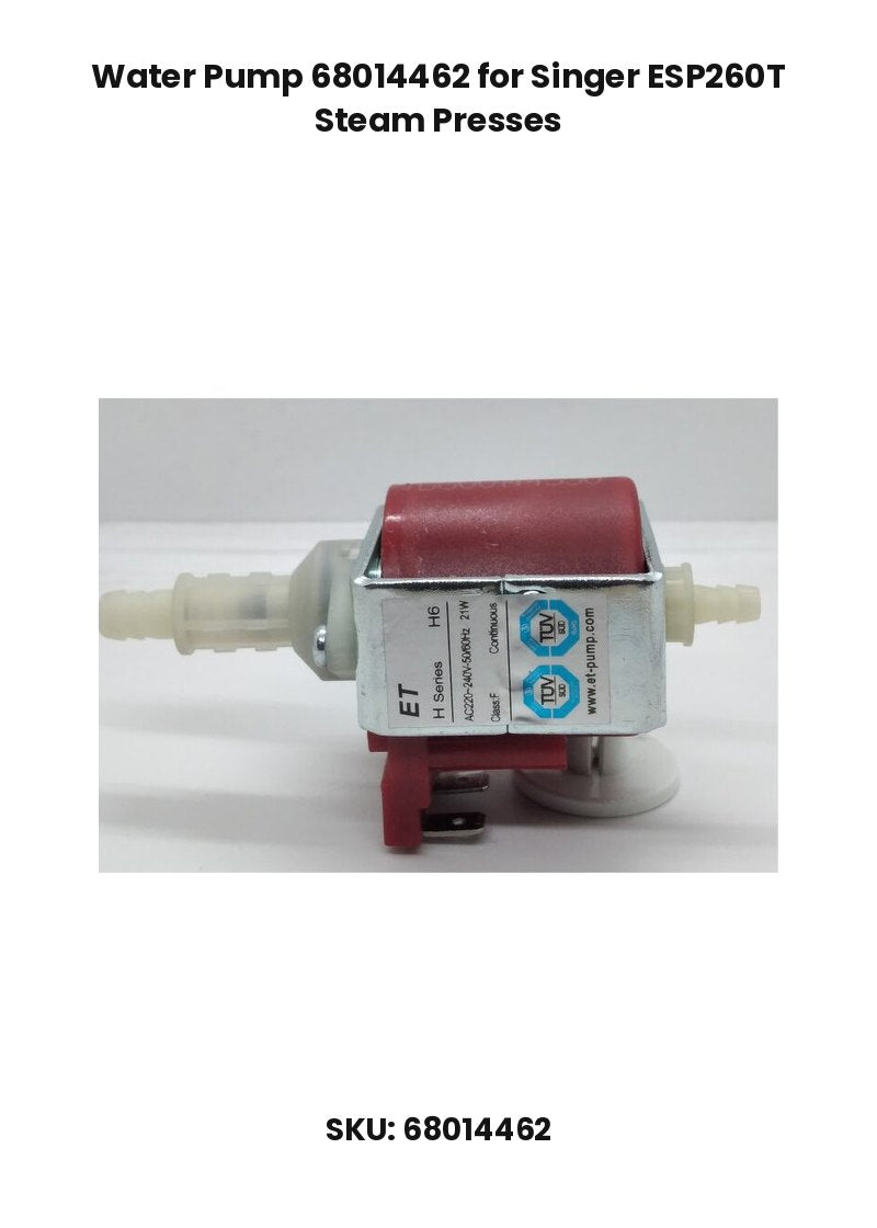 Water Pump 68014462 for Singer ESP260T Steam Presses