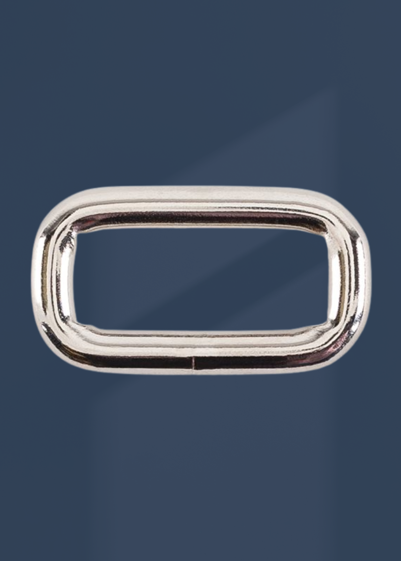 Welded Heavy-Duty Metal Rectangle Rings - 1" - 10/Pack - Nickel