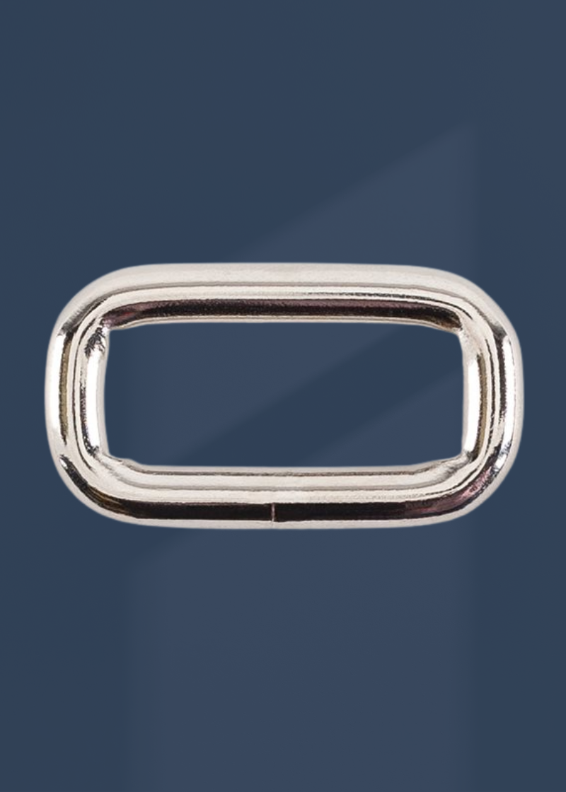 Welded Heavy-Duty Metal Rectangle Rings - 2" - 10/Pack - Nickel