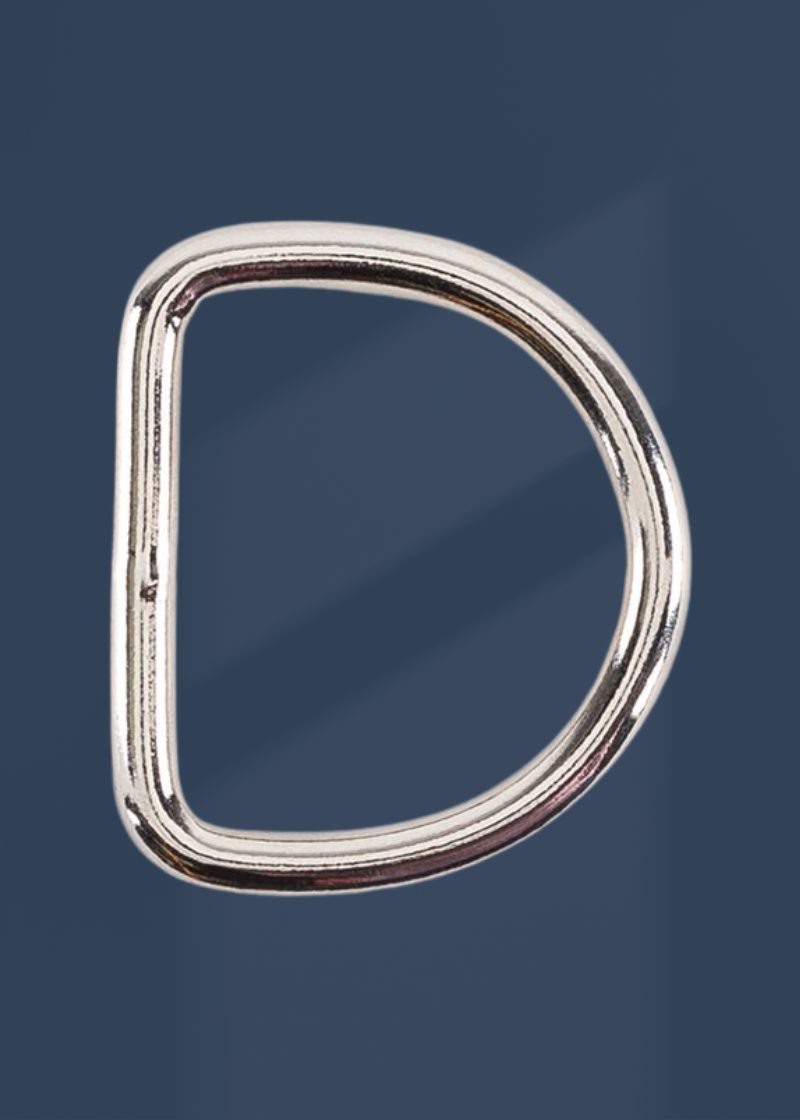 Welded Metal D-Rings - 5/8" - 10/Pack - Nickel