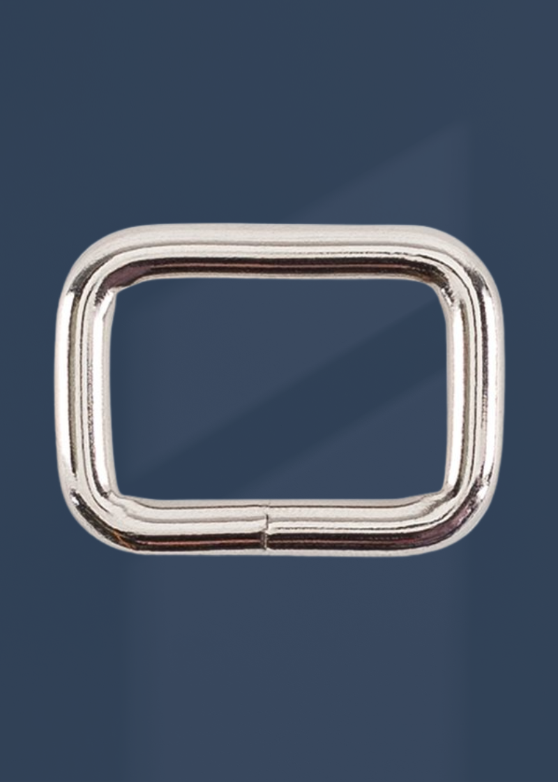 Welded Metal Rectangle Rings - 1" - 10/Pack - Nickel