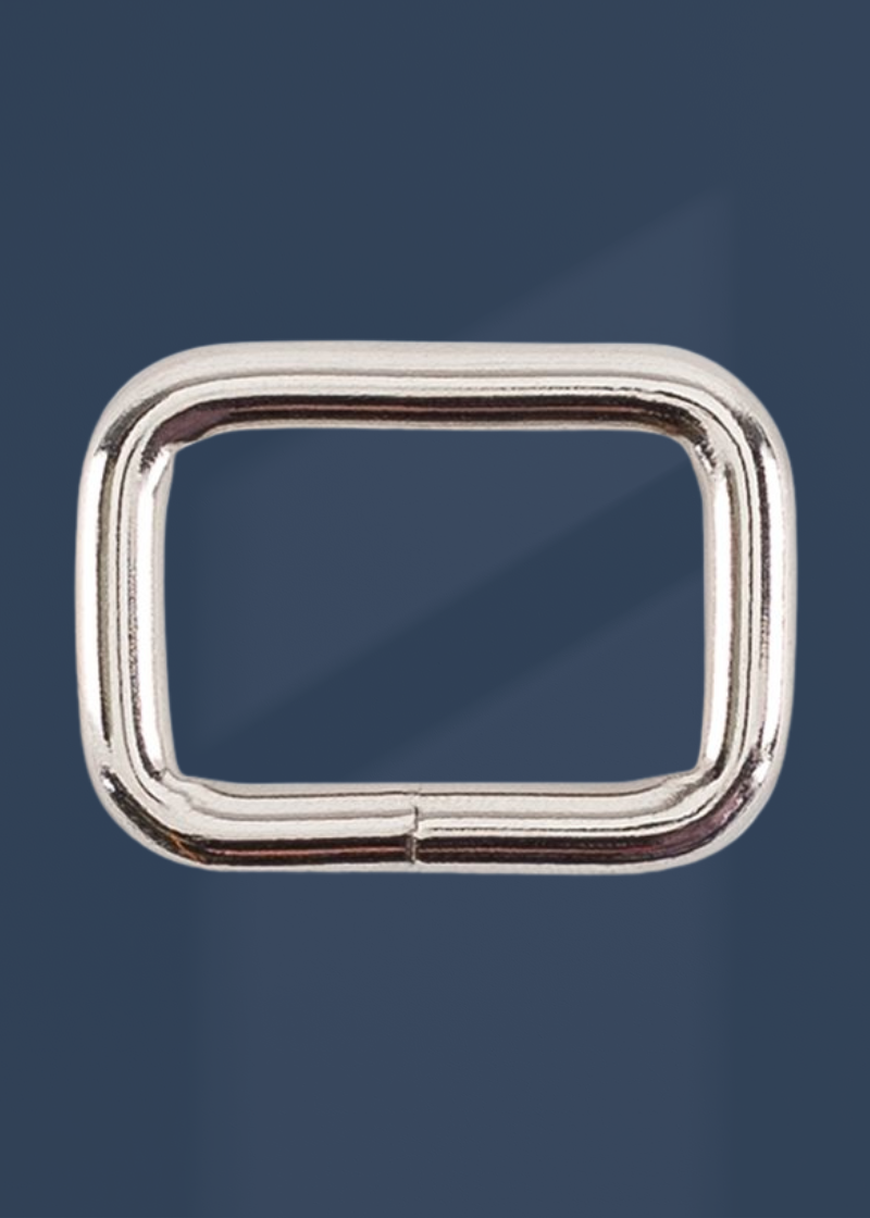 Welded Metal Rectangle Rings - 3/4" - 10/Pack - Nickel
