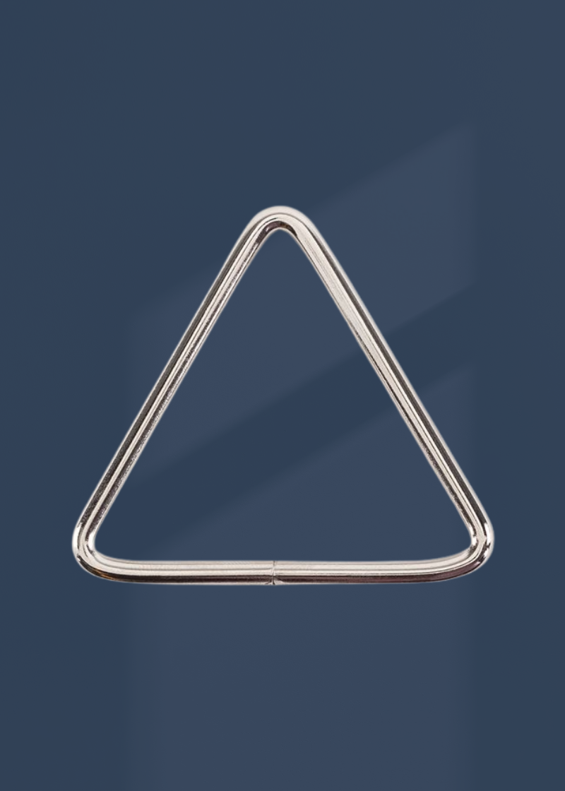 Welded Metal Triangle Rings - 1 1/2" - 10/Pack - Nickel