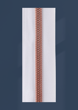 #3 Rose Gold Metallic Nylon Coil Continuous Zipper Roll - 3 Yds.