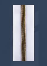 #3 Antique Brass Metallic Nylon Coil Continuous Zipper Roll - 3 Yds.