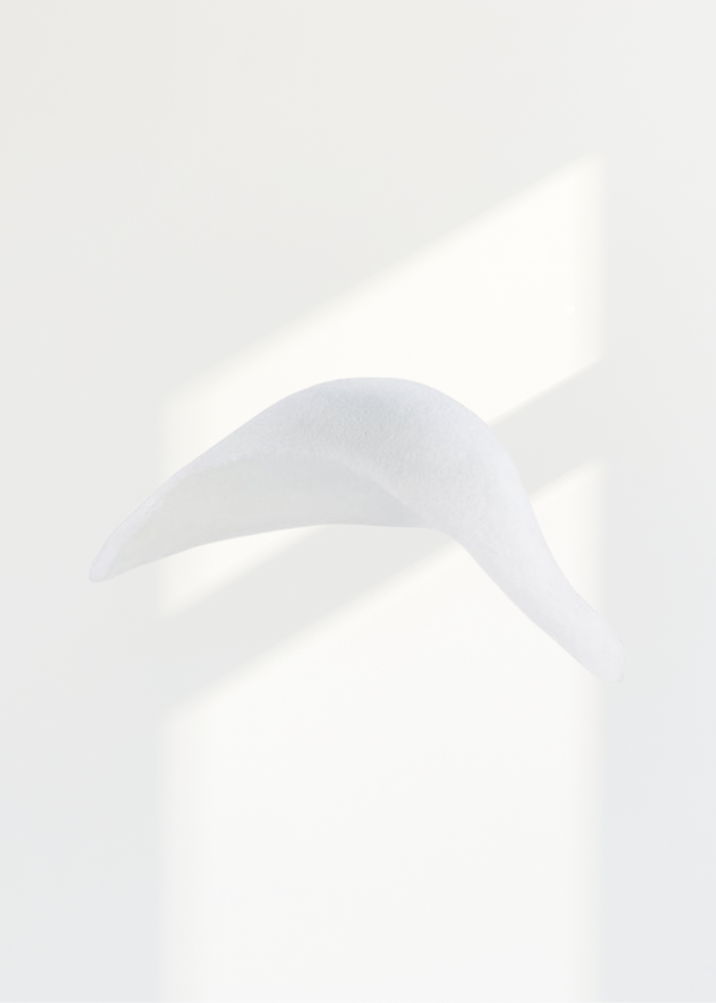 Women's Shoulder Pads - Uncovered - 5/8" Thick x 4 1/4" x 7" - White
