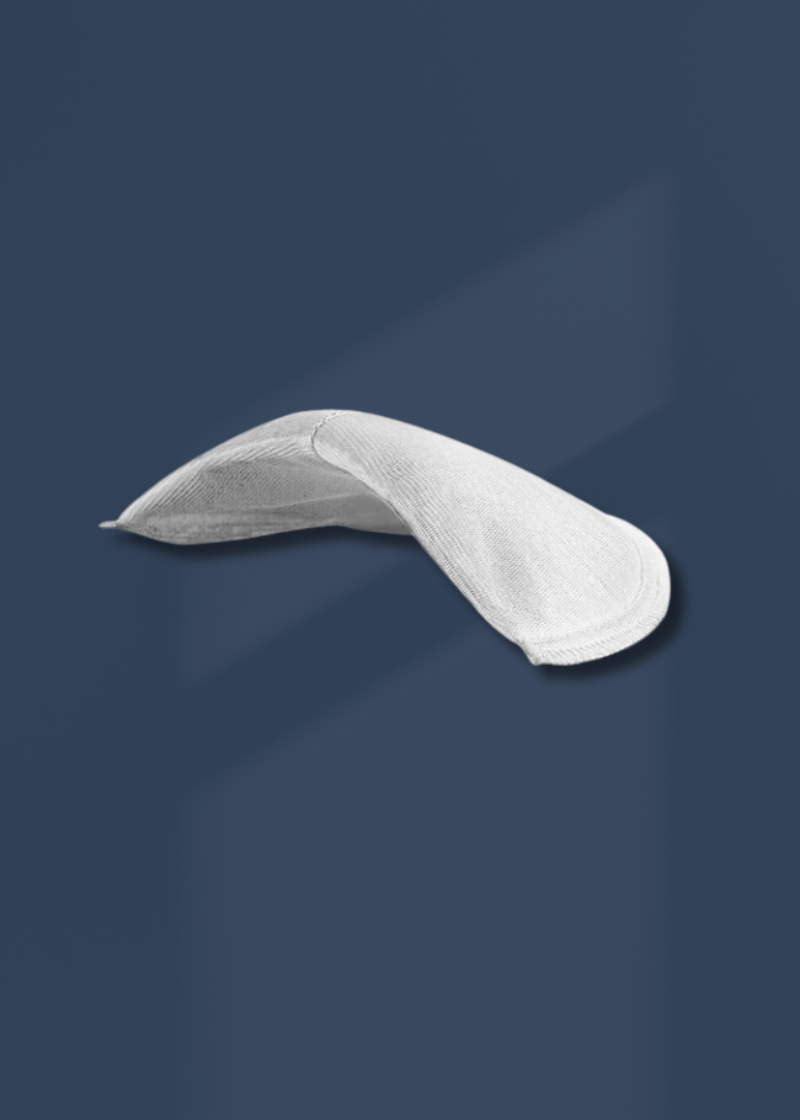 Women's Shoulder Pads - Half Moon Tricot Cover W/ Polyester Fiberfill - 1/2" Thick x 7 3/4" x 4 1/2"
