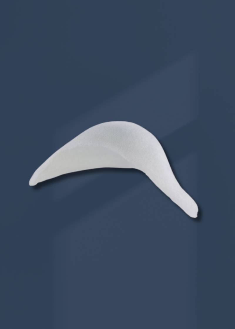 Women's Shoulder Pads - Uncovered - 5/8" Thick x 4 1/4" x 7" - White