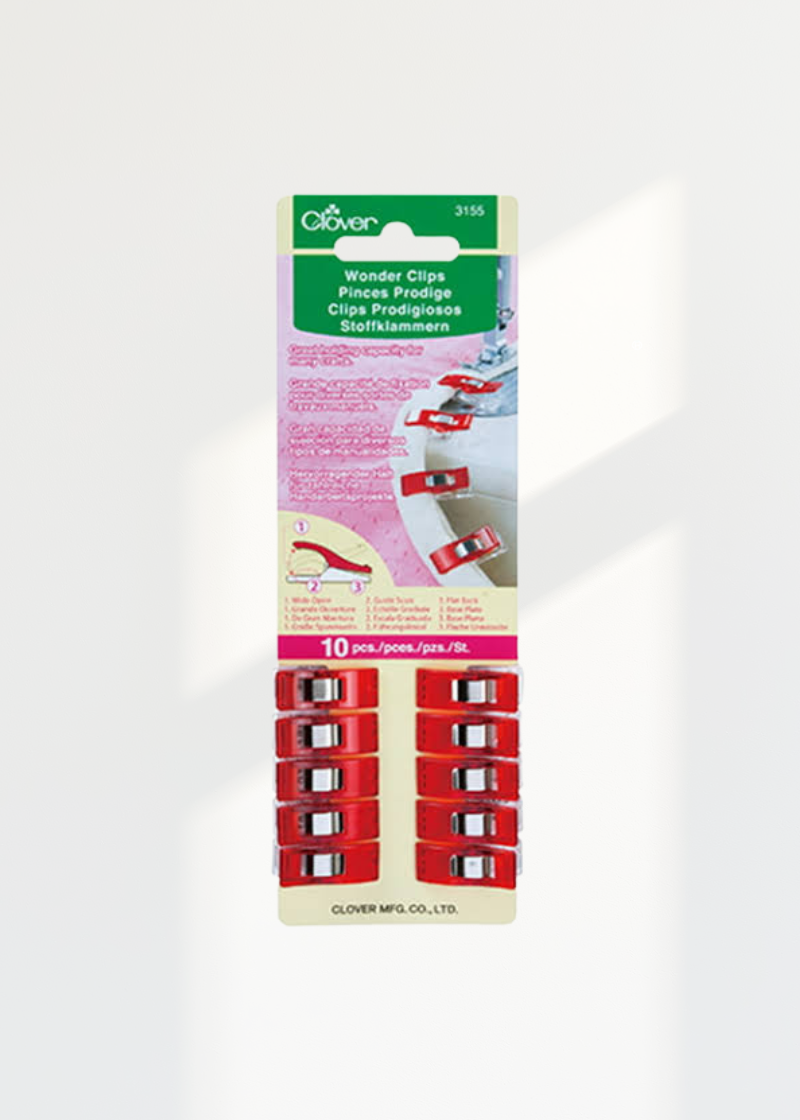 Wonder Clips (10 Ct) CN-3155 — Seam Allowance Markings Of 1/4" (7mm) & 1/2" (12mm)