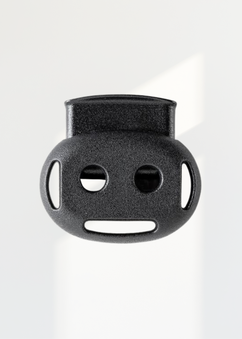 YKK Double Hole Cord Lock - 1/8" - Black