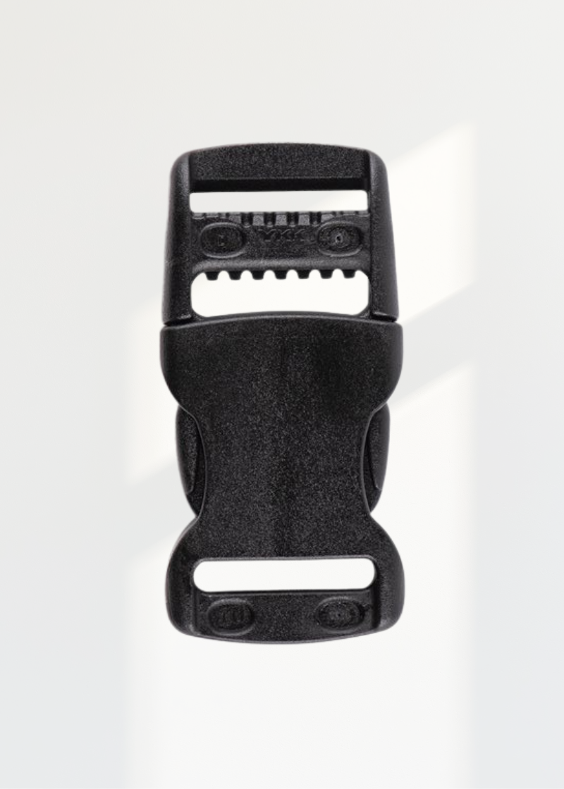 YKK Heavy Duty Flat Plastic Side Release Buckles - 1" - Black