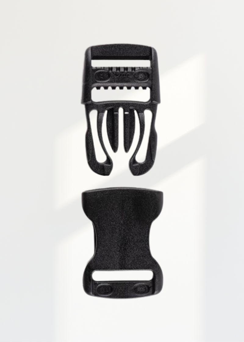 YKK Heavy Duty Flat Plastic Side Release Buckles - 2" - Black