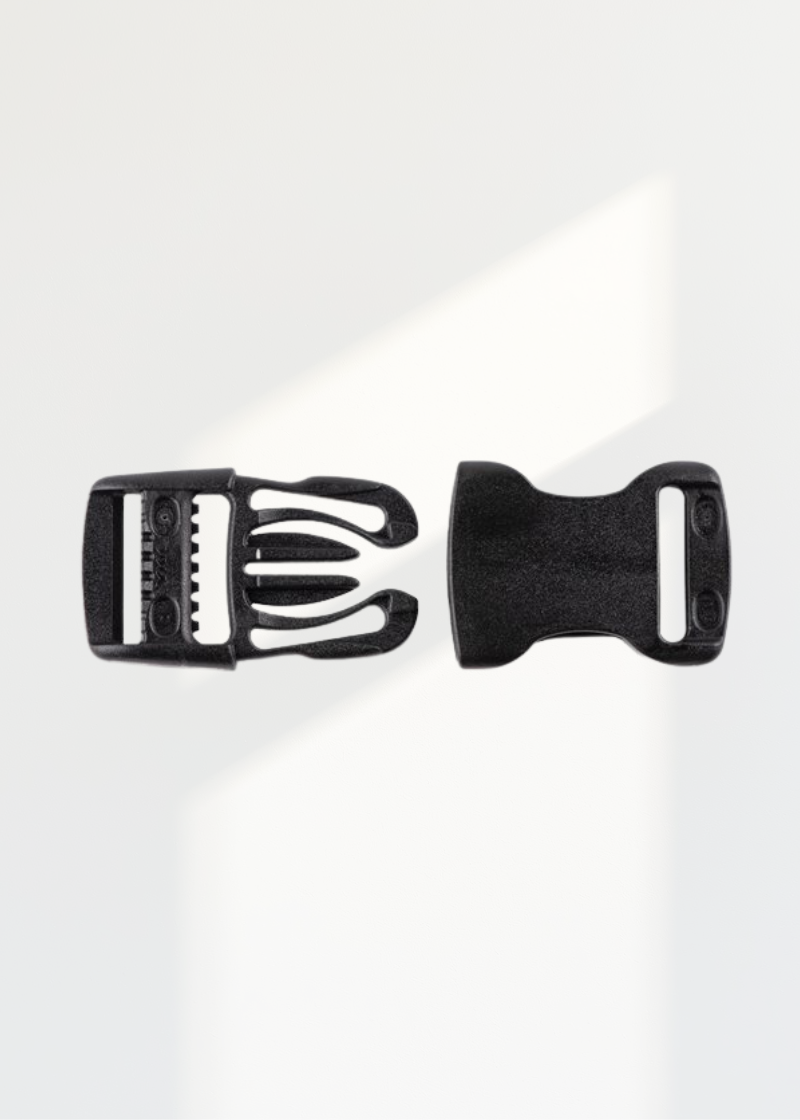 YKK Heavy Duty Flat Plastic Side Release Buckles - 3/4" - Black