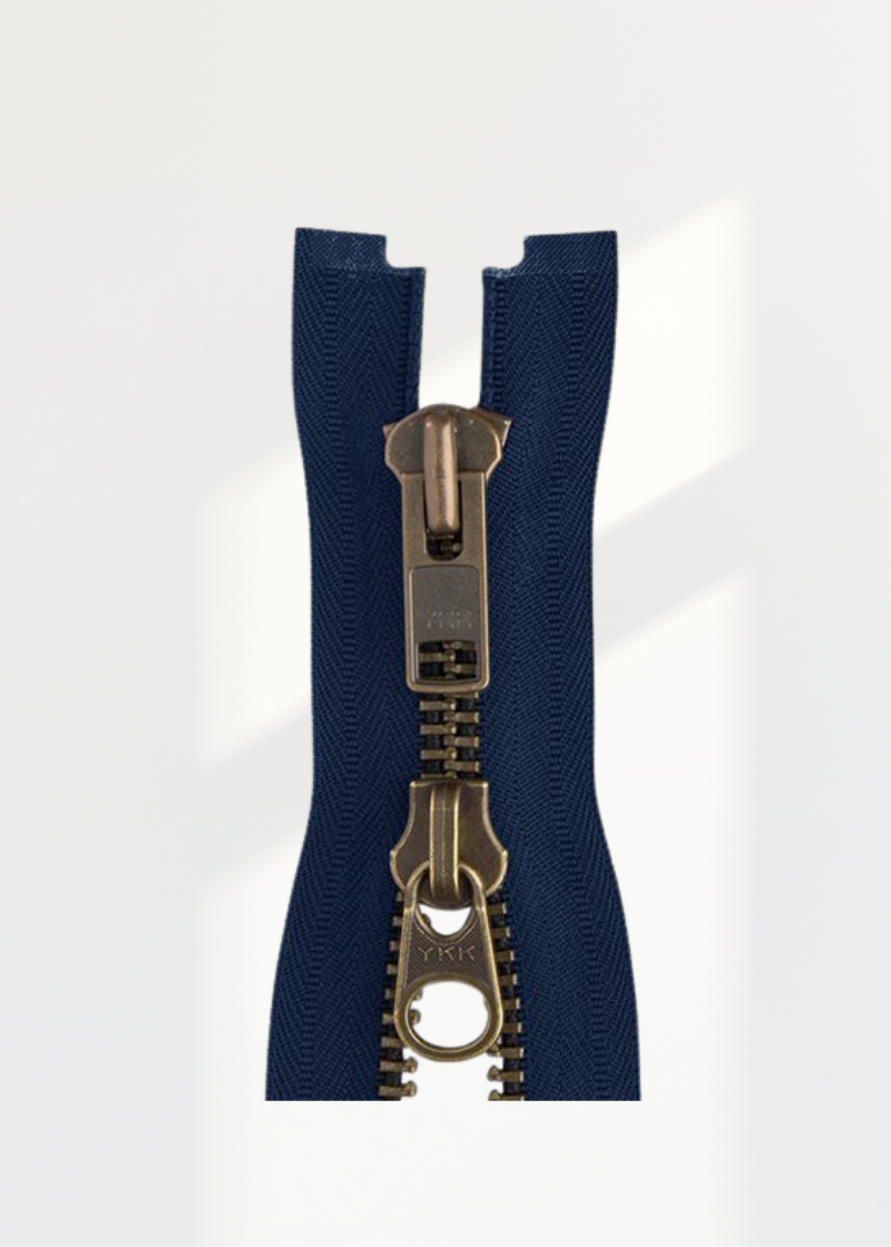 YKK #10 Antique Brass Two-Way Jacket Zipper