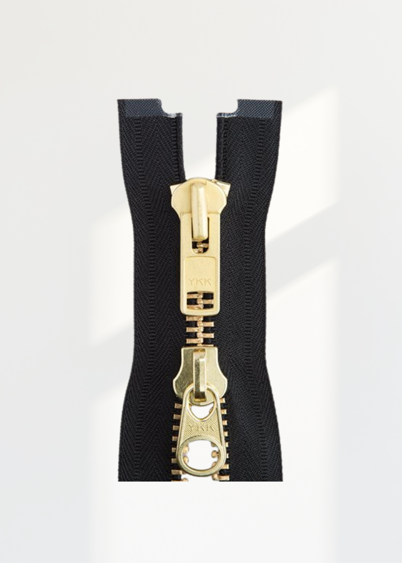 YKK #10 Brass Two-Way Jacket Zipper