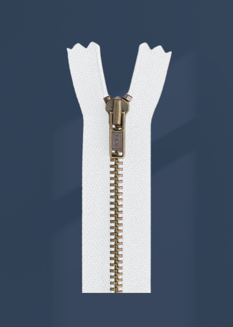 YKK #3 Antique Brass Non-Separating Dress Zipper