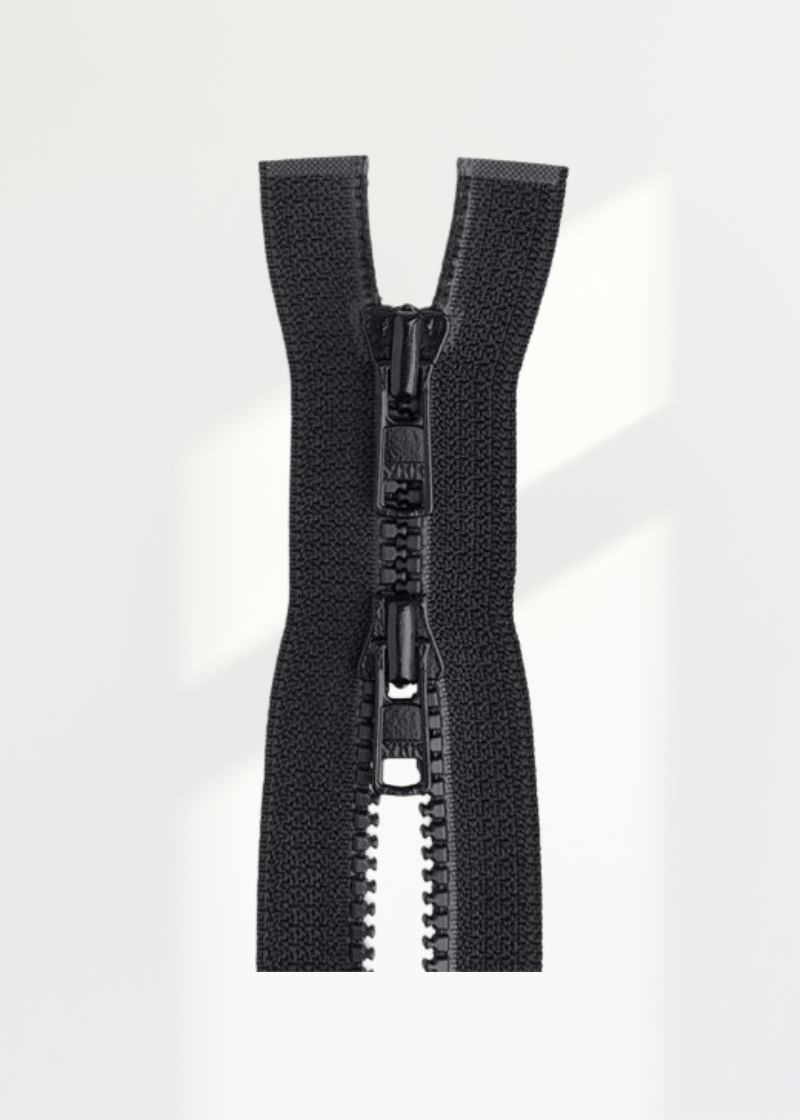 YKK #3 Molded Plastic Two-Way Jacket Zipper