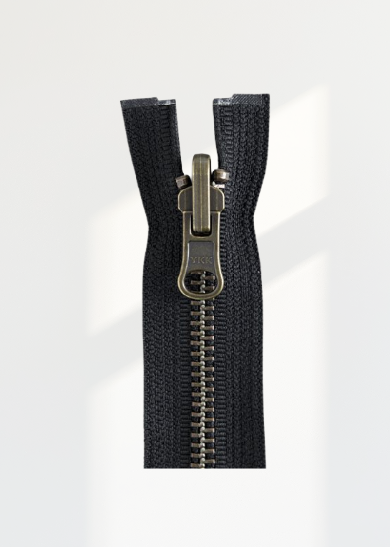 YKK #5 Antique Brass Reversible Jacket Zipper