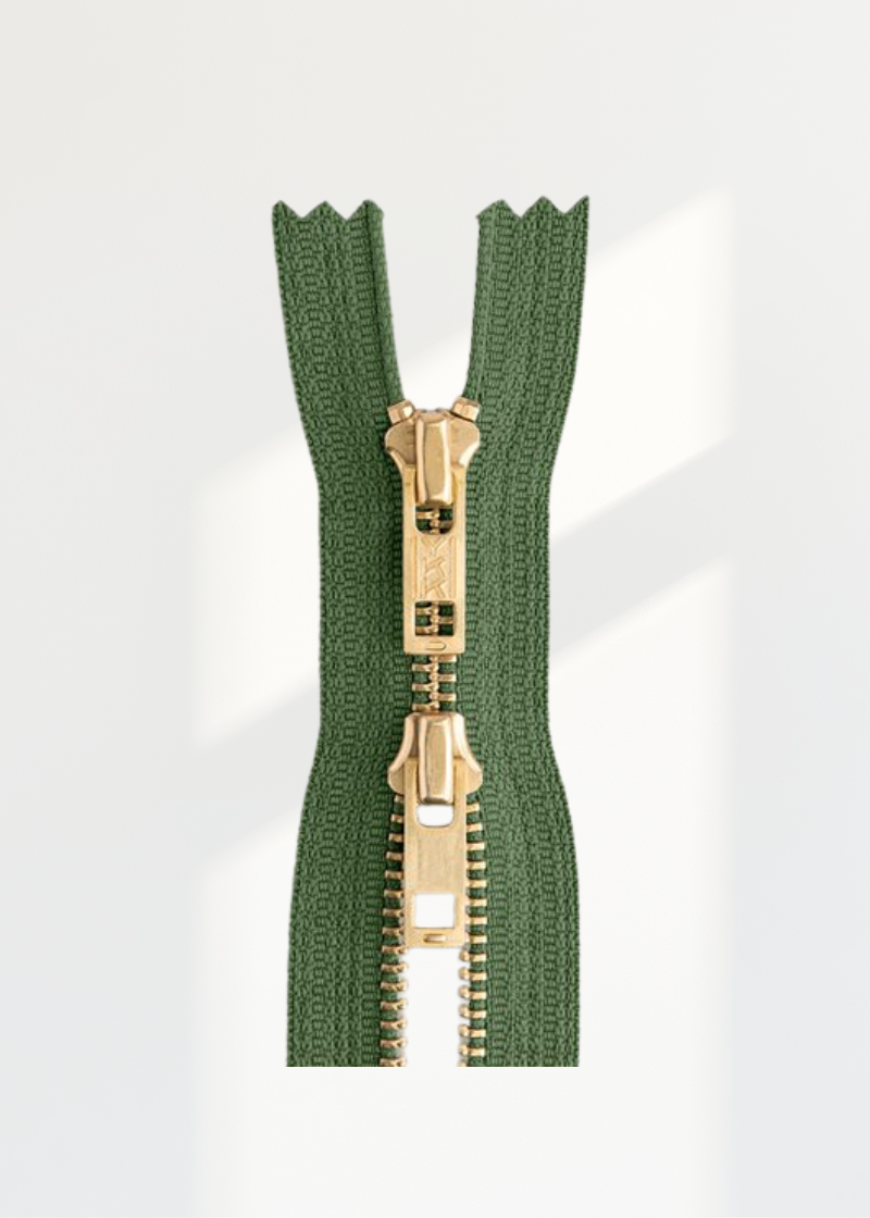 YKK #5 Brass Two-Way Non-Separating Coverall Zipper