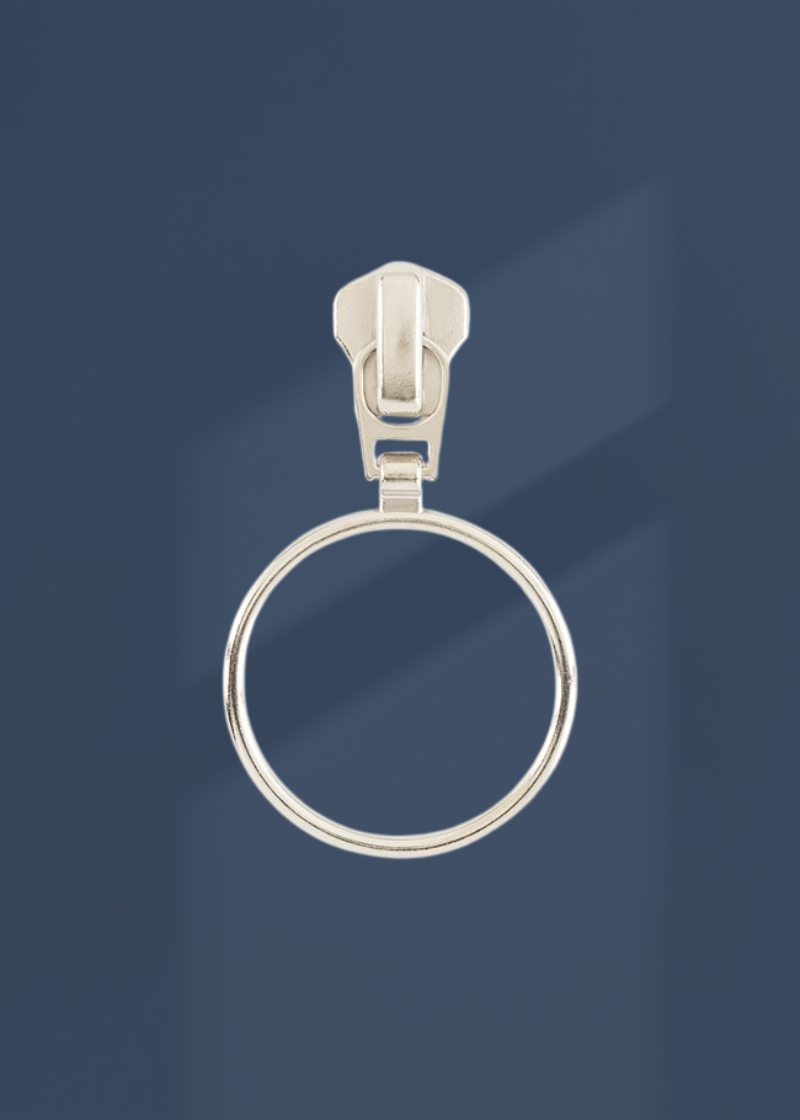 YKK #5 Round Style Metal Jacket Zipper Pulls - 2/Pack