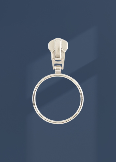 YKK #5 Round Style Metal Jacket Zipper Pulls - 2/Pack