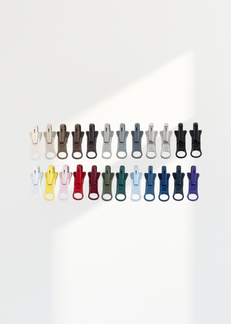 YKK #5 Molded Plastic Reversible Jacket Zipper Pulls - 24/Pack - Assorted Colors