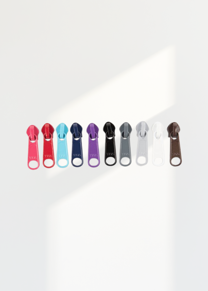 YKK #5 Nylon Coil Long Bag Zipper Pulls - 24/pack - Assorted Colors