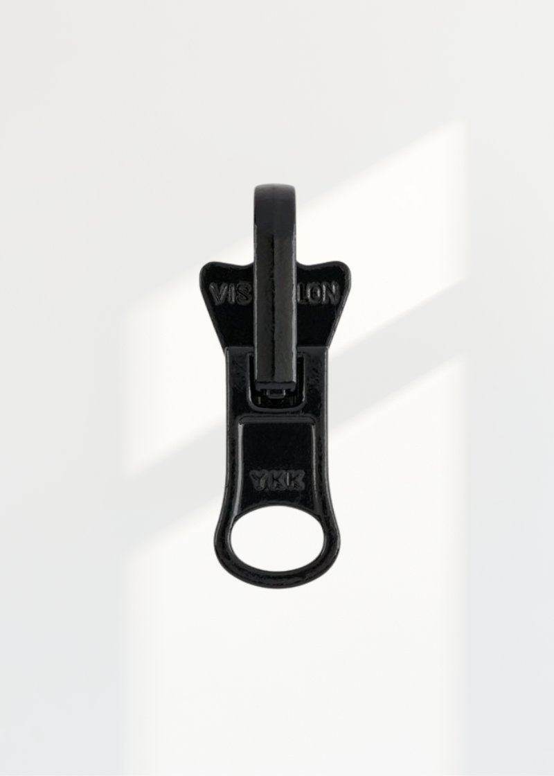 YKK #8 Molded Plastic Reversible Jacket Zipper Pulls - 10/Pack - Black