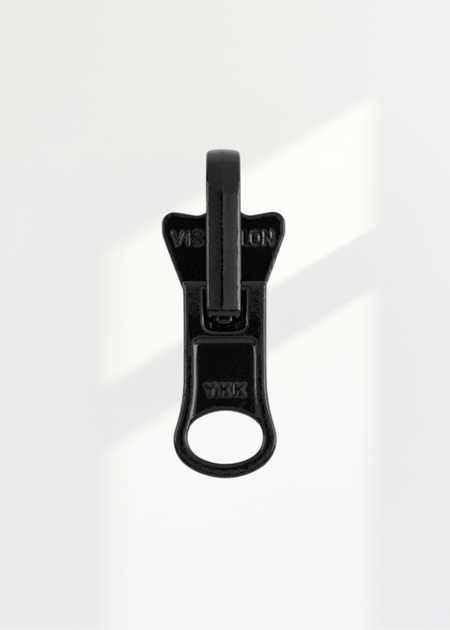 YKK #8 Molded Plastic Reversible Jacket Zipper Pulls - 10/Pack - Black