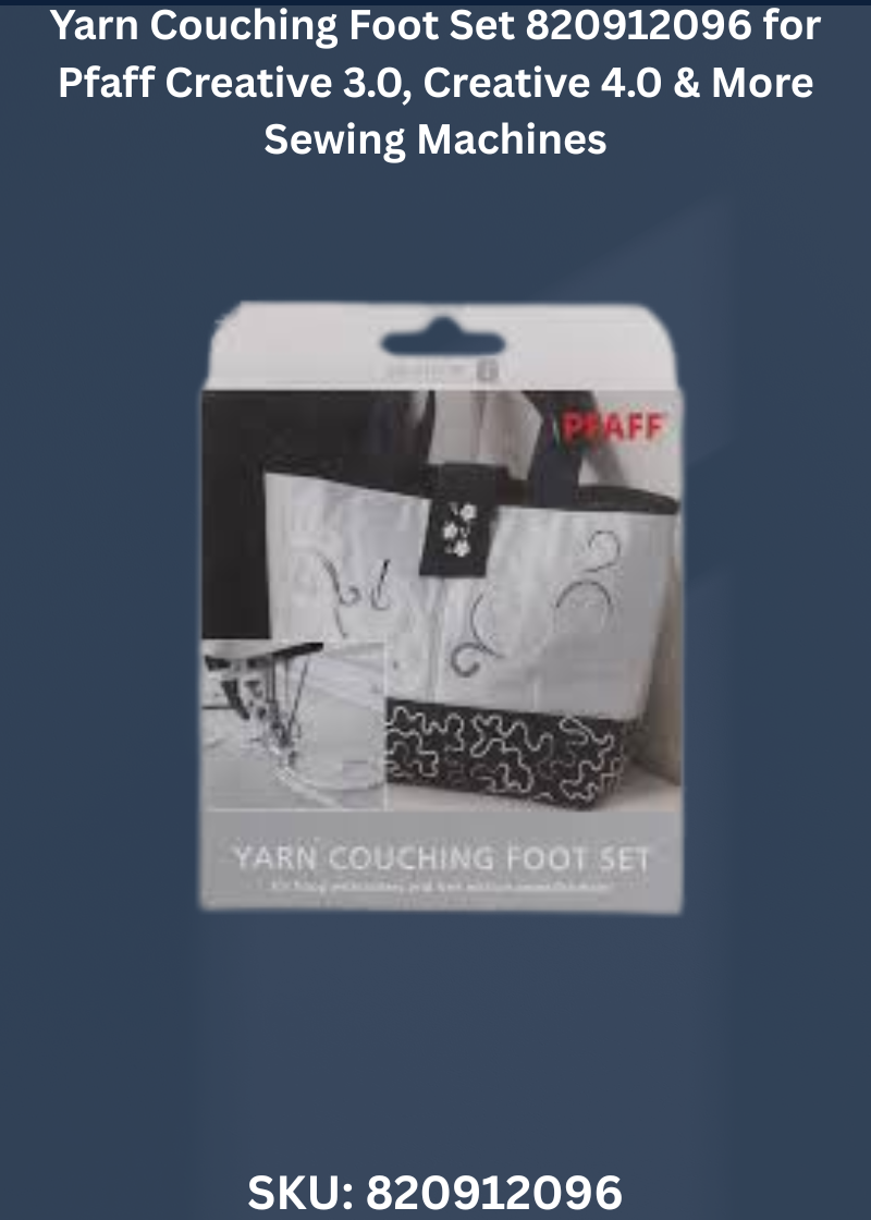 Yarn Couching Foot Set 820912096 — Fits Pfaff creative 2.0, creative 3.0, creative 4.0, creative 4.5 & more