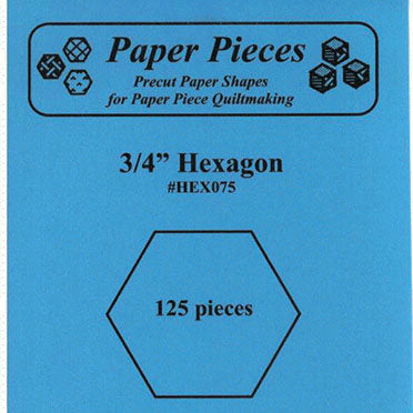 Paper Pieces Hexagon 3/4in 125pcs