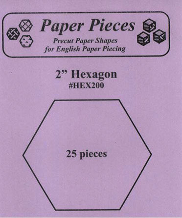 Paper Pieces Hexagon 2in 25 Pcs