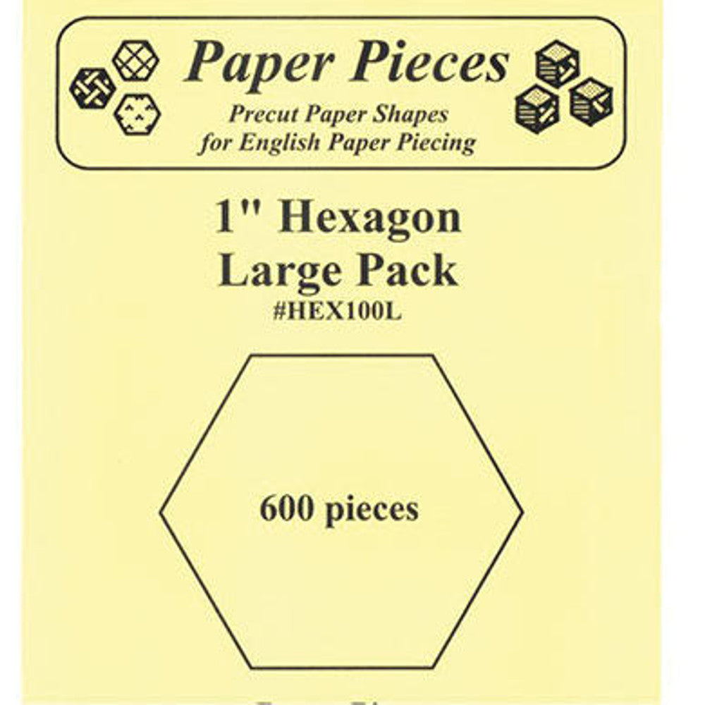 Paper Pieces Hexagon 1in 600pcs