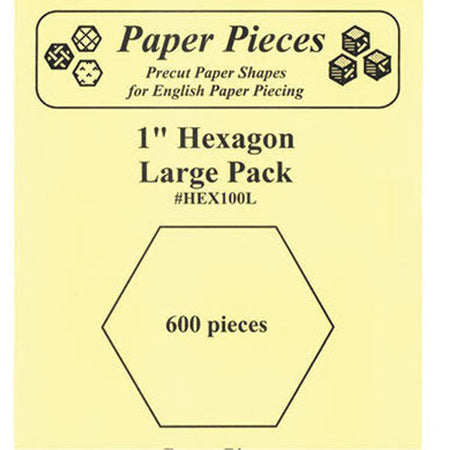 Paper Pieces Hexagon 1in 600pcs