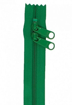 Patterns by Annie Handbag Zippers, 30" Double Slide-Jewel Green