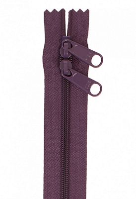 Patterns by Annie Handbag Zippers, 30" Double Slide-Eggplant