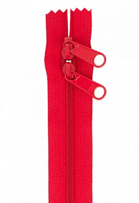 Patterns by Annie Handbag Zippers, 30" Double Slide-Hot Red