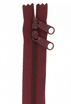 Patterns by Annie Handbag Zippers, 30" Double Slide-Cranberry