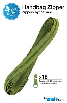 Patterns by Annie Zippers by the Yard- Olive