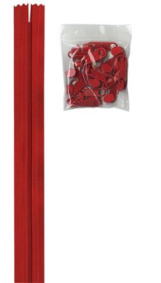 Patterns by Annie Zippers by the Yard-Atom Red