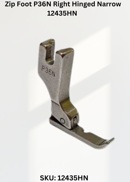 Zip Foot P36N Right Hinged Narrow 12435HN for Juki Sewing Machines