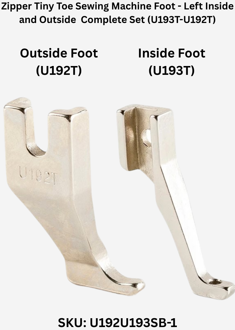 U192T U193T Tiny Toe Smooth Bottom Foot Set for Juki DU-1181N