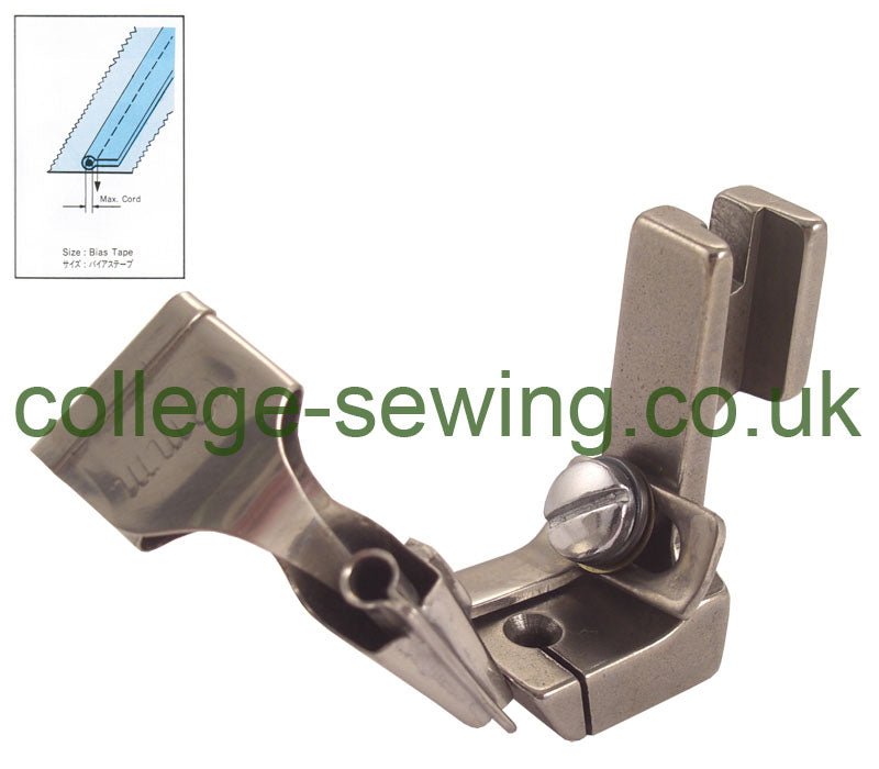 Suisei A20X12 Bias Cord Piping Foot 12mm Tape, Cord up to 2.5mm