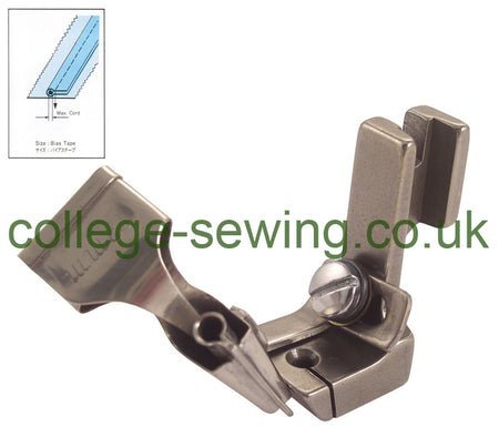 Suisei A20X12 Bias Cord Piping Foot 12mm Tape, Cord up to 2.5mm