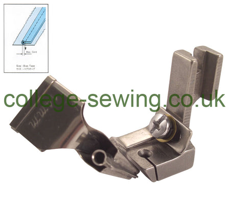 Suisei A20X14 Bias Cord Piping Foot 14mm Tape, Cord up to 2.5mm